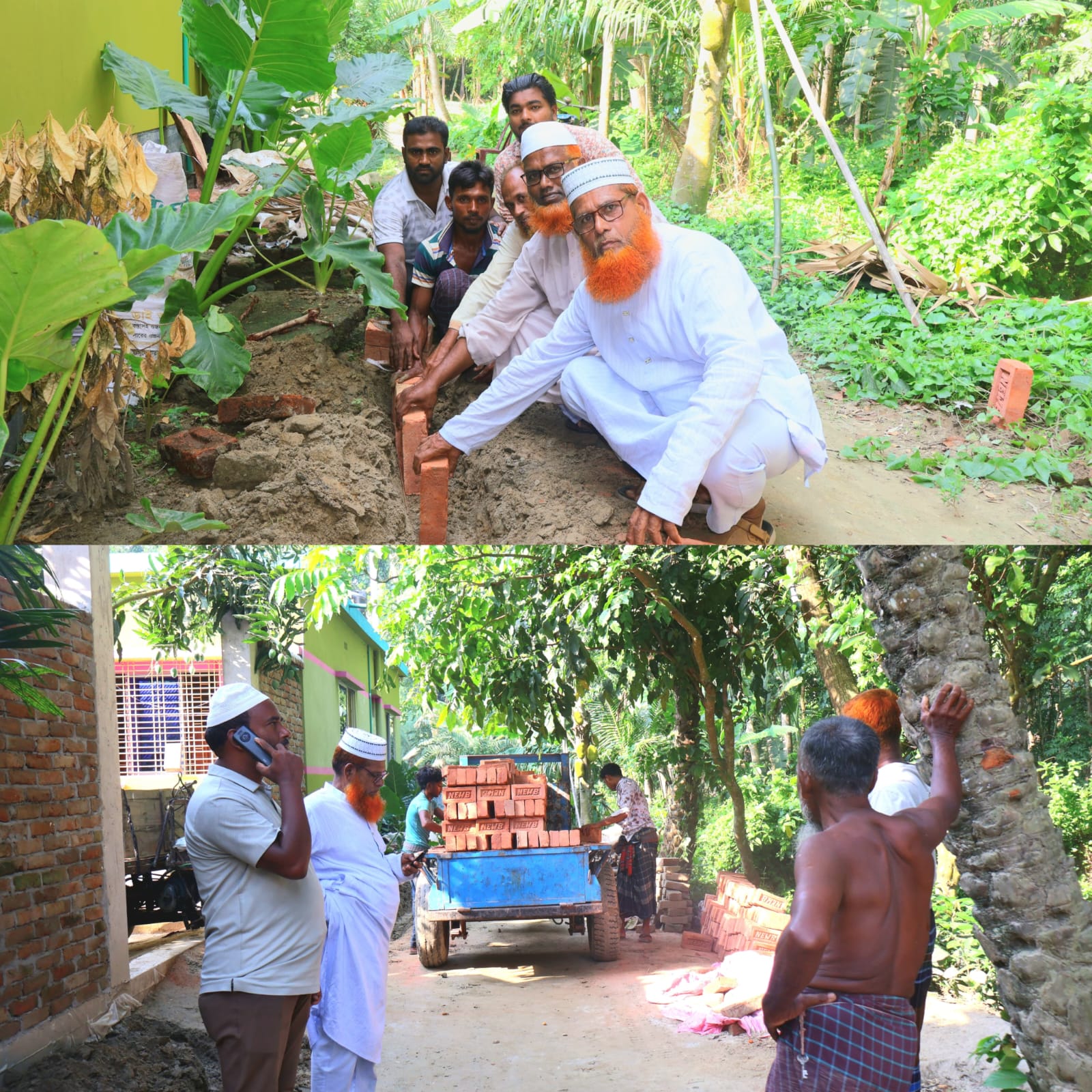 কেশবপুরে কাবিখা প্রকল্পের আওতায় প্রতাপপুরে ইটের রাস্তার নির্মাণকাজ শুরু